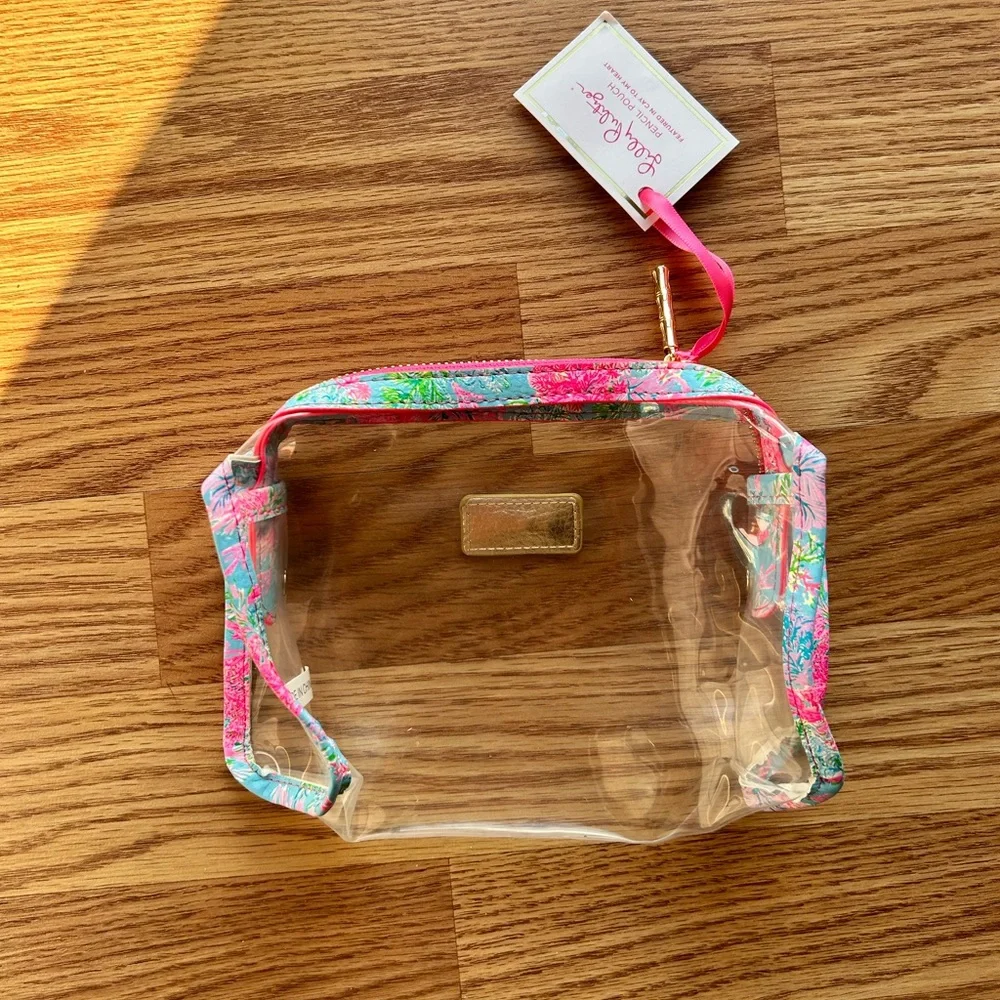 Lilly Pulitzer Clear Pencil Pouch BNWT